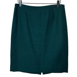 Green J. Crew Pencil Skirt Size 4